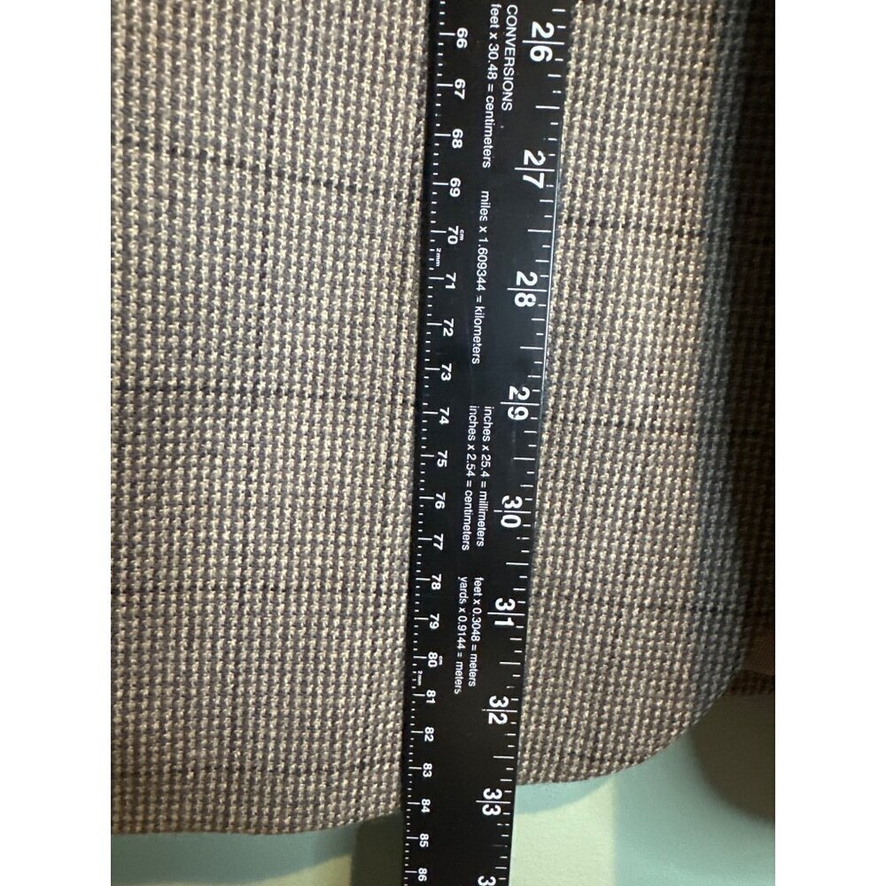 Oscar de la Renta Mens Large Brown Plaid Lambswool Cashmere Sport Coat Old Money - Picture 3 of 8